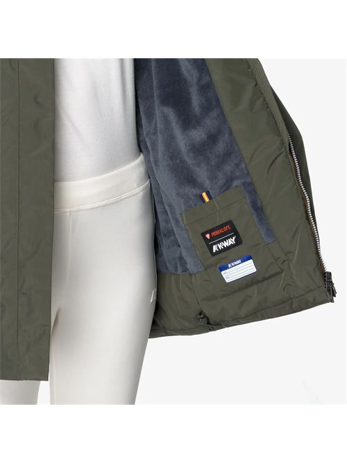 Giaccone lungo sophie donna Warm Ott. colore green K-WAY | SOPHIE SOFT TOUCH MARAL7